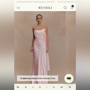 Meshki Carah - Strapless Pink Dress